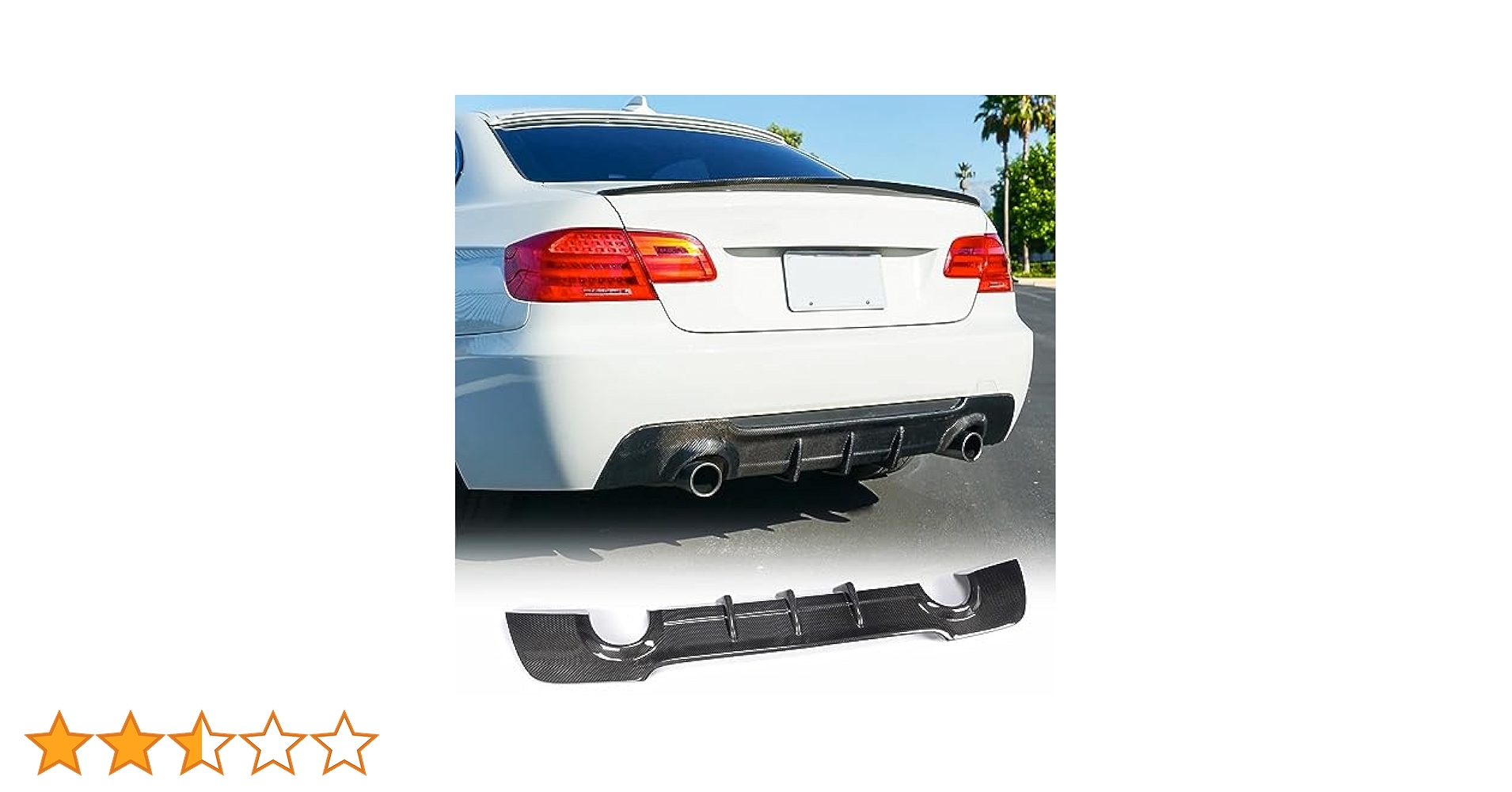 新品☆BMW E92 クーペアルツエンドシーカーボンリアディフューザー