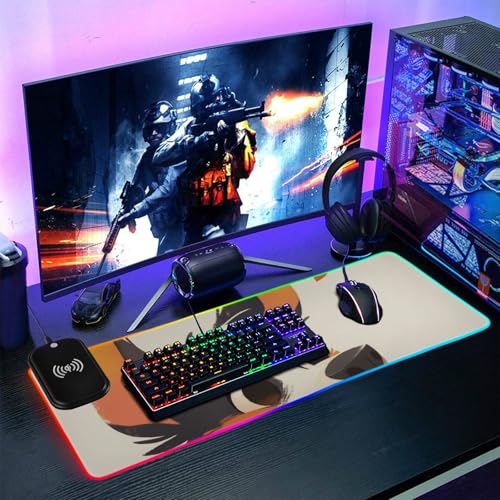 Tapis de souris lumineux chiot de dessin animé décor bureau ado - 6