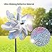 Ohuhu Reflective Pinwheels with Stakes, 10-Pack Extra Sparkly Wind Sculpture for Garden Decor Pin Wheel, Silver Wind Spinner