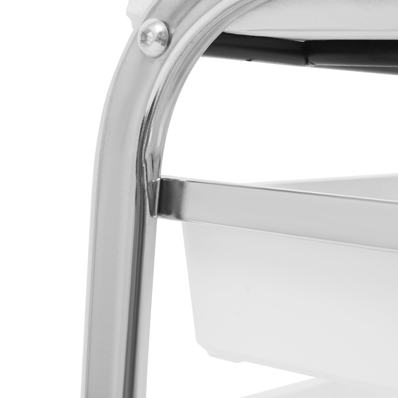 Carro de manicura regulable en altura blanco 100 kg 3 capas ruedas bandeja 20,87-30,31 pulgadas 12,2 x 14,96 x 17,32 pulgadas