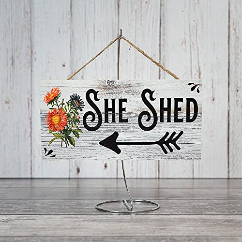 Chico Creek Signs She Shed Sign Decor Wood Signs Decorations Wooden Women Cave Camper Room Lady Womens Girl Ladies Funny Shack Wall Gift 5x10 SP-05100001018 - Image 3