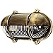 Brootzo Hood LED Messing Schott Schott Runde Outdoor Wasserdichte Lampe Licht Nautische Marine Wandlampe Industrial Vintage Light E27 (Antikes Messing)