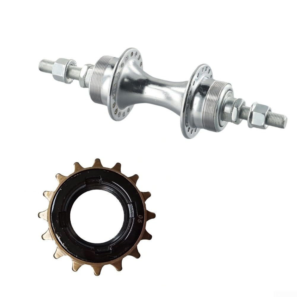 Whychstore Moyeu arrière à pignon fixe, moyeu à disque en acier à 36 trous avec roue libre 16T pour vélo de piste ancienne, finition argentée, facile à installer Whychstore Moyeu arrière à pignon fixe, moyeu à disque en acier à 36 trous avec roue libre 16T pour vélo de piste ancienne, finition argentée, facile à installer