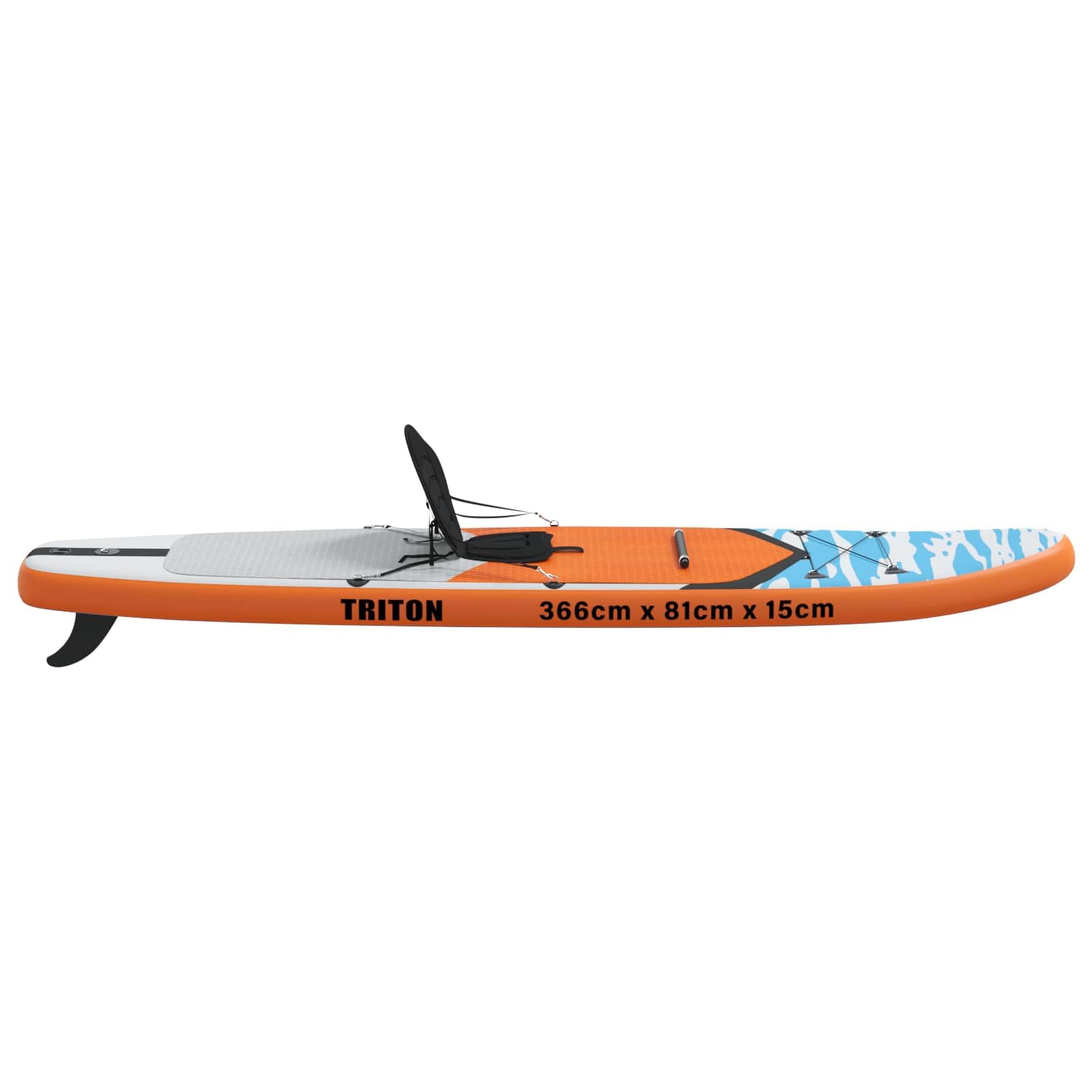 Mangloder - Tabla de surf con asiento 2 en 1 para deportes acuáticos, portátil, tabla de yoga y touring para río lago, incluye bomba, aleta, leash, mochila para adultos