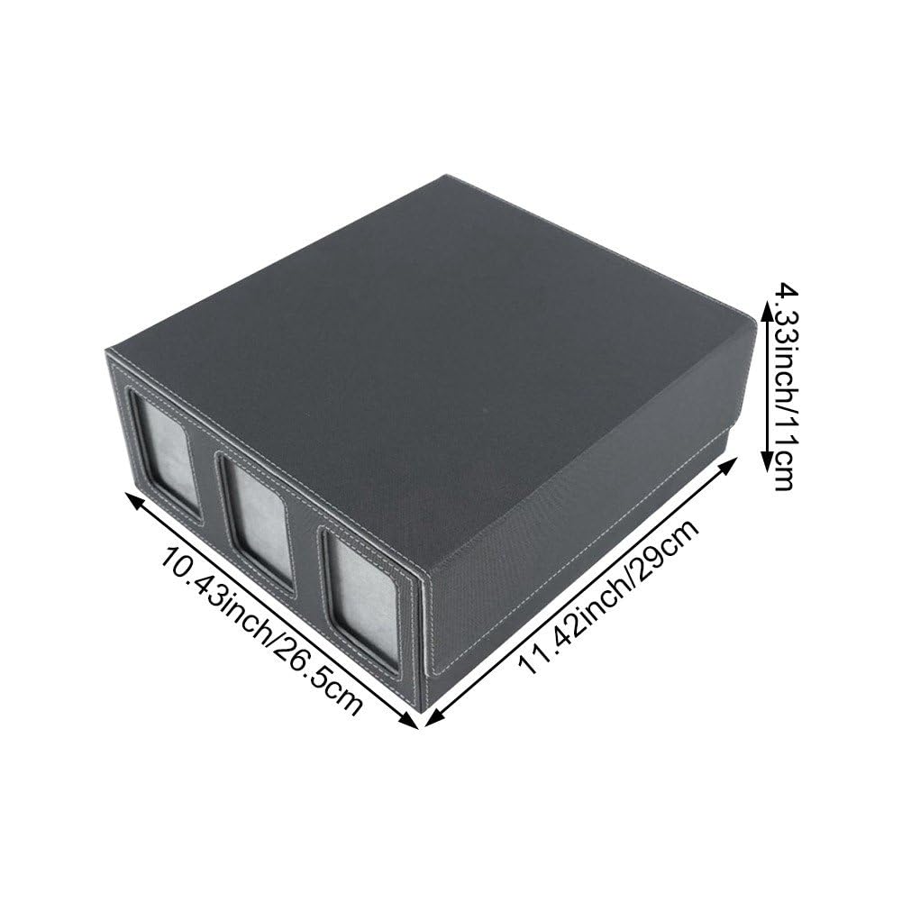 Scatola per Mazzi di Carte Scatola per Carte Collezionabili a 3 File con Finestra di Visualizzazione Custodia per Mazzi di Carte Magnetiche Divisore per Carte Gioco per Carte Gioco Magiche