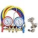 Produktbild MuChangZi 500PSI Kältemittel Auto Klimaanlage Werkzeuge AC Diagnose Manifold Manometer Sets mit 3 stücke Schläuche für R12 R22 R404A R134A Druckanzeige