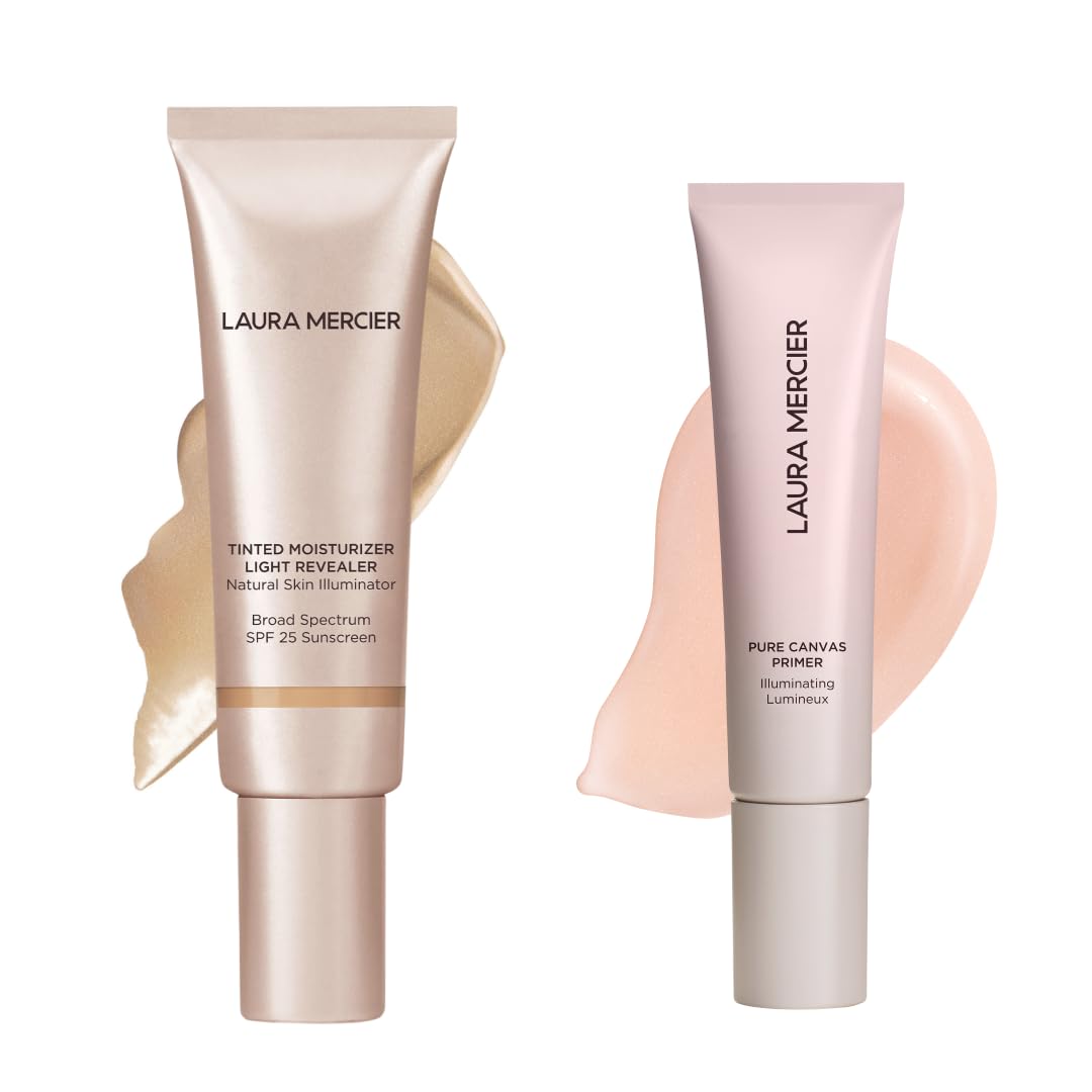 Laura Mercier Tinted Moisturizer Light Revealer with SPF 25 Luminous Finish Shade 2N1 Nude and Pure Canvas Primer