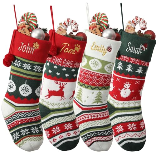 Personalized Christmas Stockings with Name, Custom...