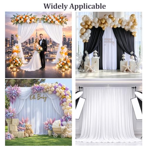 Telones de fondo blancos 20ft x 12ft 4 paneles miniatura 5