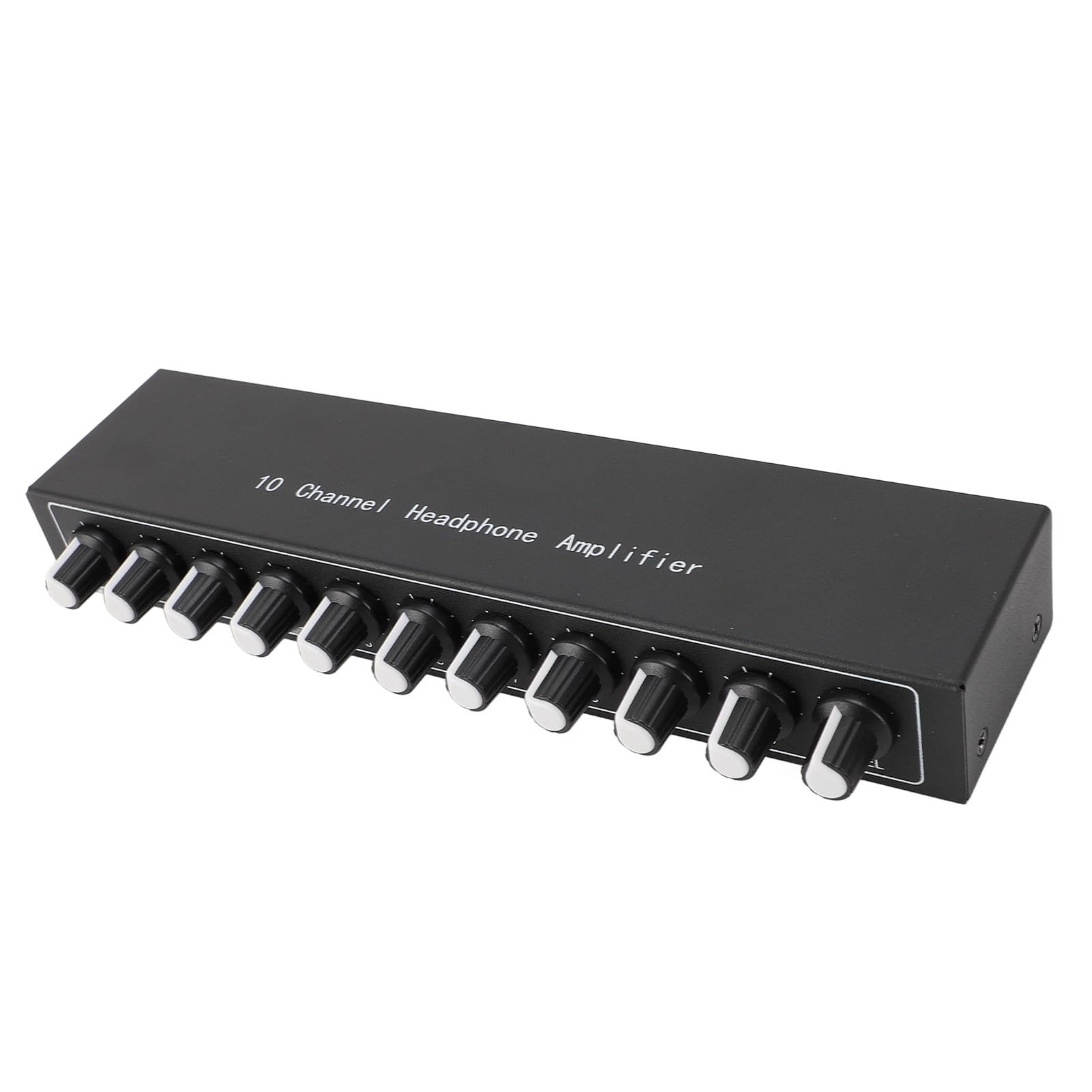 Amplificatore per Cuffie a 10, Splitter per Cuffie Portatile in Metallo Amplificatore Stereo Equalizzatore Integrato per Mixer con Circuiti Analogici HIFI, Amplificatore