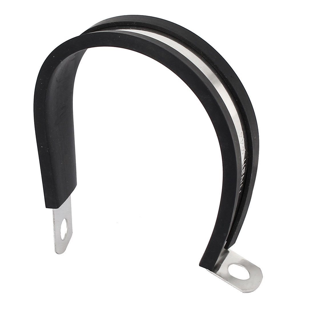 Aexit 44mm Dia Clamps EPDM Rubber Lined P Clips Cable Hose Pipe Clamps Strap Clamps Holder 2pcs