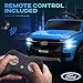 Qaba Ford Ranger Licensed 12V Kids Ride on Truck, Toddler Electric Car with Remote Control, Toy Storage, Spring Suspension, LED Headlights, Music Horn, for Ages 3-6 Years, Blue