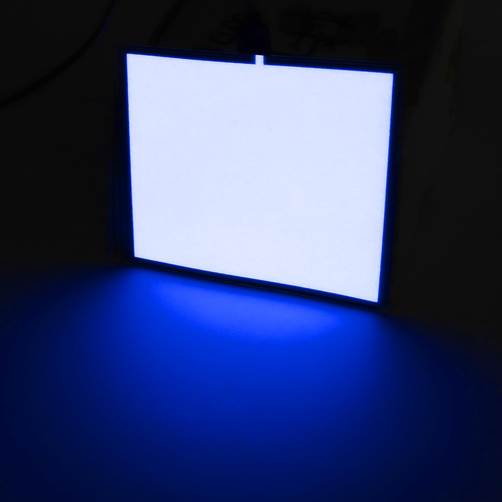 Panel De Luz Electroluminiscente EL - 10x10 Cm - 3 Modos (Constante, Parpadeo) - Azul Hielo