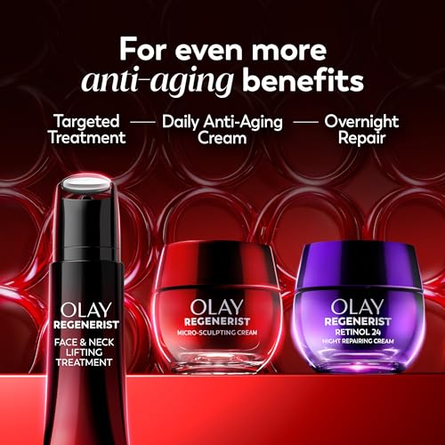 Olay Face Moisturizer, Regenerist Micro-Sculpting Cream for Women, Fragrance-Free - Anti-Aging, Anti-Wrinkle, Firming Skin Care - Triple Collagen Cream, Peptide, Hyaluronic Acid, Niacinamide, 1.7oz - image 9