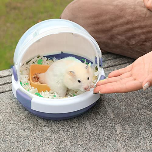Hamster Cage, Portable Carrier Hamster Carry Case Cage for Small Animals Travel Outdoor for Guinea Pigs Under 6 Months - Image 3