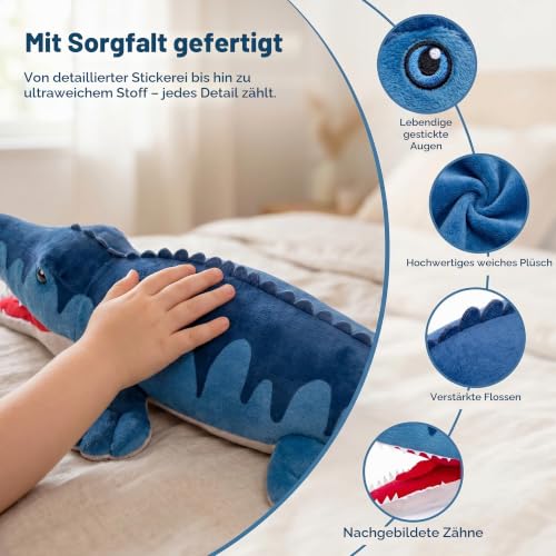 Tiny Heart Mosasaurus Dinosaurier Plüschtier - Realistisches Stofftier, Niedliches und Weiches Geschenk für Kinder… – Ansicht 4