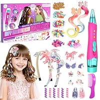 Hzitcigm Machine à Tresser Les Cheveux Fille,Kit de Tressage Cheveux Enfant avec Perles Colorées,Cadeau Fille 5 6 7 8 9 10 11 Ans – Kit Créatif Coiffure Enfants, Jouet Amusant pour Cadeau