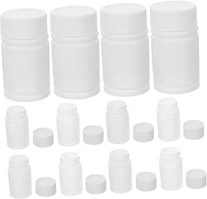 Amazon.com: MUCKLILY 12pcs Hdpe Pill Bottles with Screw Caps for