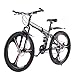 BSTSEL 27.5Inch Adult Folding Mountain Bike,Dual Suspension Mountain Bikes with 27.5 Inches 3-Spoke Wheel, Shimano 21 Speed Mens and Womens Foldable Mountain Bicycle (Black & Red) BSTSEL 27.5Inch Adult Folding Mountain Bike,Dual Suspension Mountain Bikes with 27.5 Inches 3-Spoke Wheel, Shimano 21 Speed Mens and Womens Foldable Mountain Bicycle (Black & Red)