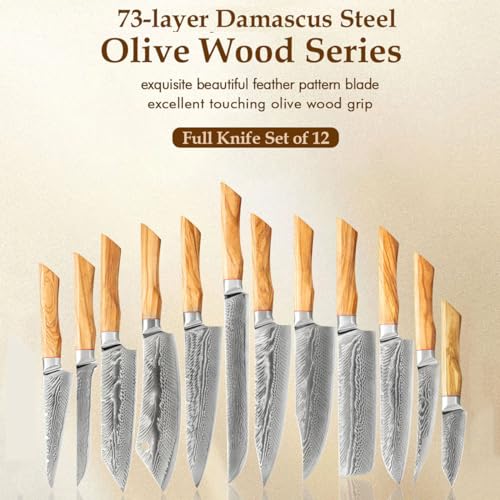 Set Cuchillos Cocina 12 Piezas Acero Aleación Madera miniatura 3
