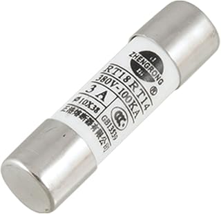 Aexit 5 x Fuses 380V 3A 10 x 38mm Cylindrical Caps Ceramic Fuse Links Tube Fuses