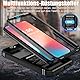 Handyhülle für Samsung Galaxy A52S 5G Hülle mit Panzerglas Schutzfolie, Galaxy A52/A52S 4G/5G Schutzhülle mit Kameraschutz 360° Drehbarer Metall Ring Ständer Stoßfest Bumper A52S 5G Case (Schwarz)