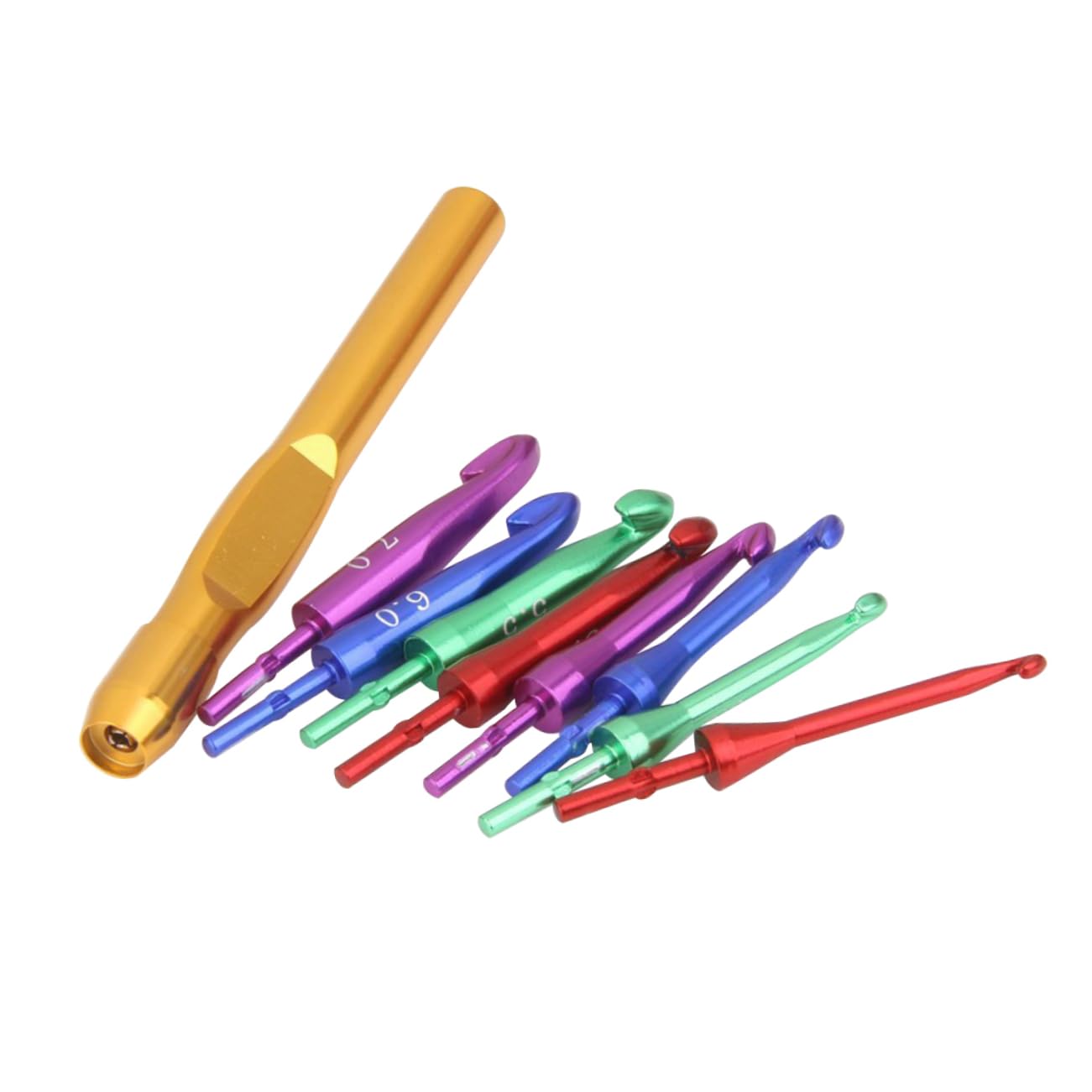 SEWACC 3 Uds Ganchos De Crochet De Aluminio Kit De Ganchillo Estuche Herramientas De Tejer