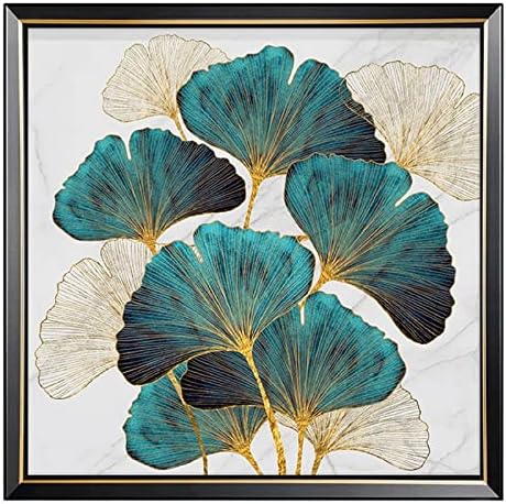 Funchey Cross Stitch Kits Stamped Full Range of Patterns Embroidery Starter Kits for Adult Beginners and Kids DIY Easy Printed Cross-Stitch Kits for Home Decor-Ginkgo Leaf 17.7x17.7 inch