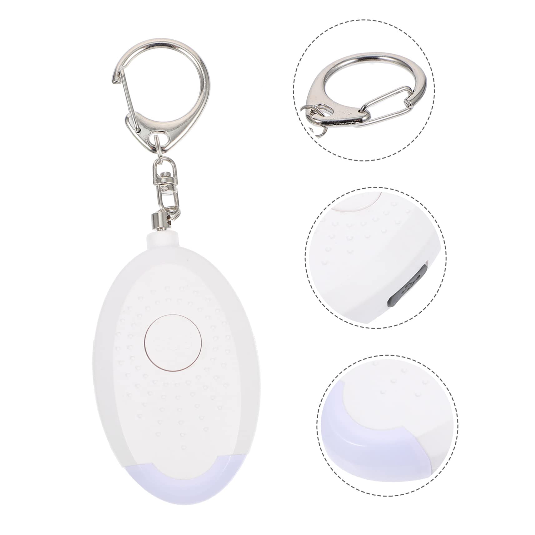 OSALADI 3pièces Alarme Urgence Personnelle avec LED Dispositif De Sécurité pour Femmes Et Personnes Âgées Alarme Sonore Portable pour Joggers Et Travailleurs De Nuit