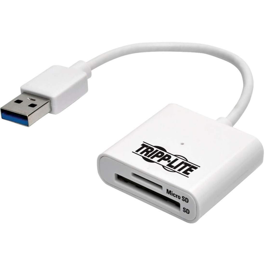 Tripp Lite USB 3.0 SuperSpeed SD/Micro SD Memory Card Media Reader w/Built in Cable 6-in. (U352-06N-SD)