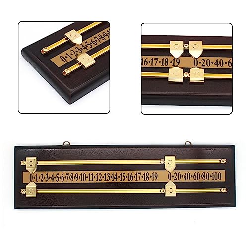 Tablero de marcador para snooker, billar y shuffleboard, tablero de puntuación de madera con cuentas deslizantes, ideal para salas de juegos y regalo para amantes del billar miniatura 2