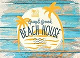 Guest Book Beach House: Guest Sign-in Book for VacationBeach House, Rental Home, Airbnb, Bed and Breakfast (Welcome Book for Vacation Rental) 8.25