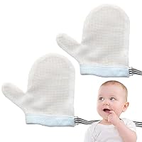 SUPVOX Anti Daumenlutschen Handschuhe - 2 Paare Für Babys, Atmungsaktiv & Waschbar