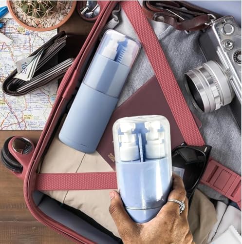 Image of Portable Transparent Toothbrush Travel Case - Anti-Bacterial Toothbrush Cover, Portable Holder for Home & Travel (1, Blue Travel Kit)