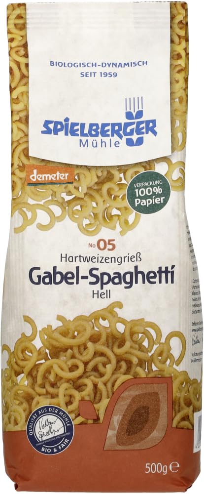 Gabel-Spaghetti, Hartweizen, demeter 18 x 500 g