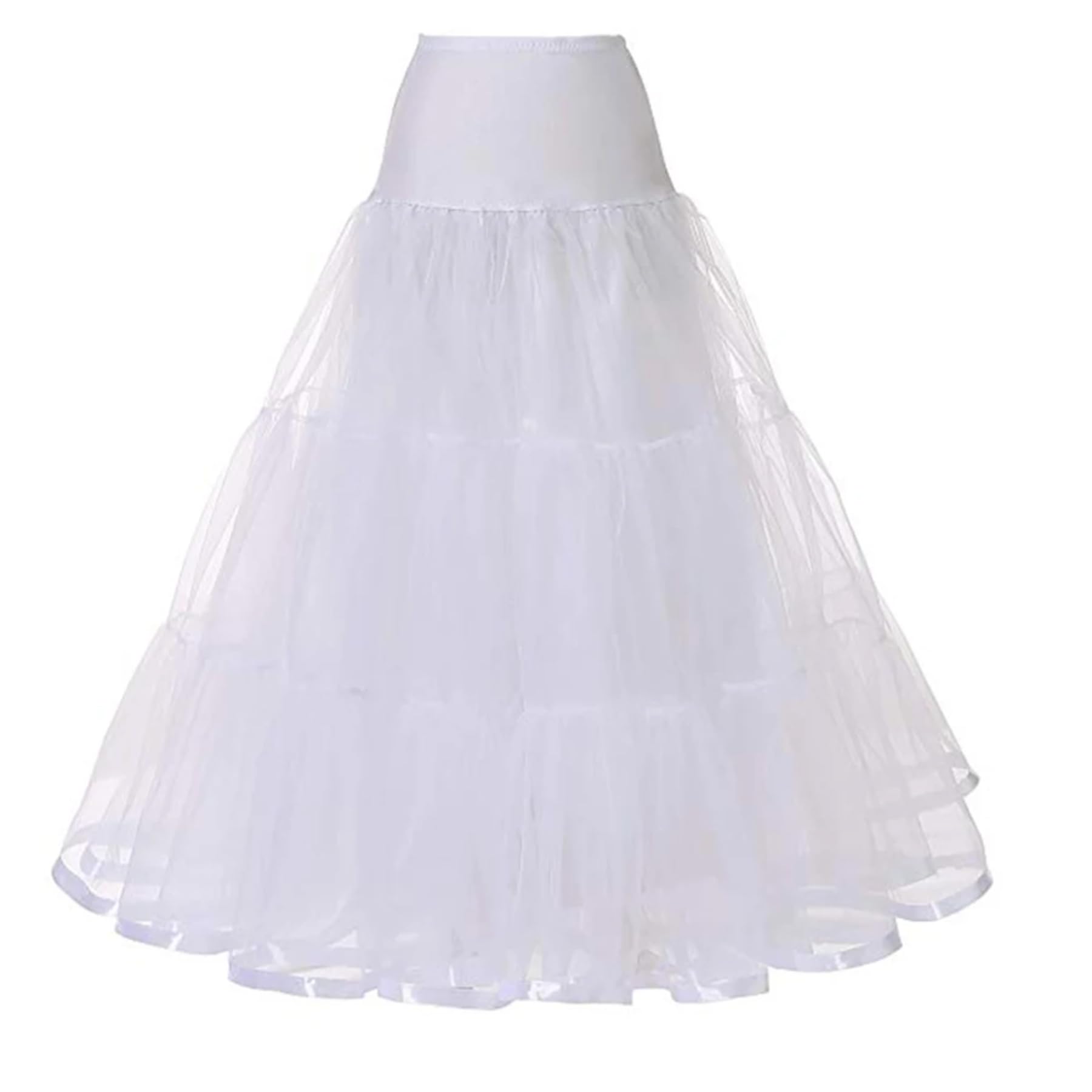 Crinolina Sottogonna Tulle Lunga Donna Balletti Danza Petticoat 50's Organza Retro Tutu Gonna Vintage 1950's Rockabilly