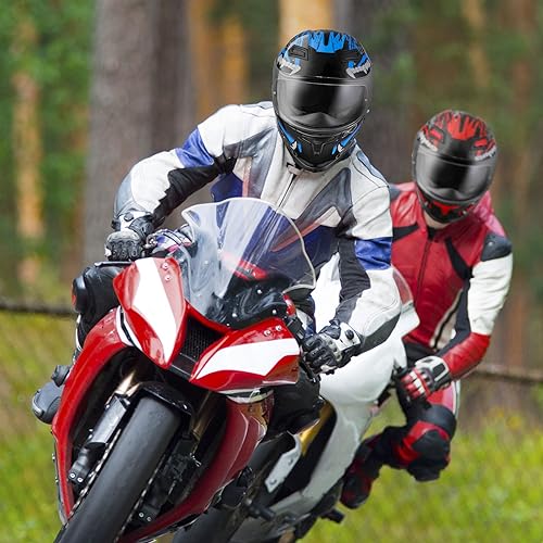 Comrider Full Face Dual Visor Adult Motorcycle Helmet For Motorbike Street Bike With Push-In Buckle Ready Dot Approved thumb #6