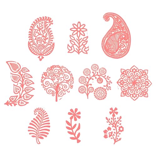 Image of RENIQ Wooden Printing Block for Fabric & DIY Craft | Handcrafted Indian Design Stamp for Textile, Pottery, Mehndi & Home Decor (Multicolor9)