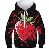 Photo Gallery vwenolrix strawberry felpa con cappuccio stampata 3d pullover sportivo casual con tasca a maniche lunghe per bambini 10-12y Photo Gallery vwenolrix strawberry felpa con cappuccio stampata 3d pullover sportivo casual con tasca a maniche lunghe per bambini 10-12y