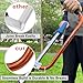 NeJesZoe Ergonomic Trimmer Handle Grip for Weed Wacker Extension Handle, Ergonomic String Trimmer Handle Lawn Trimmer Grips with Bracket Clamp for String Trimmer, Lawn Care, Landscaping (Orange)