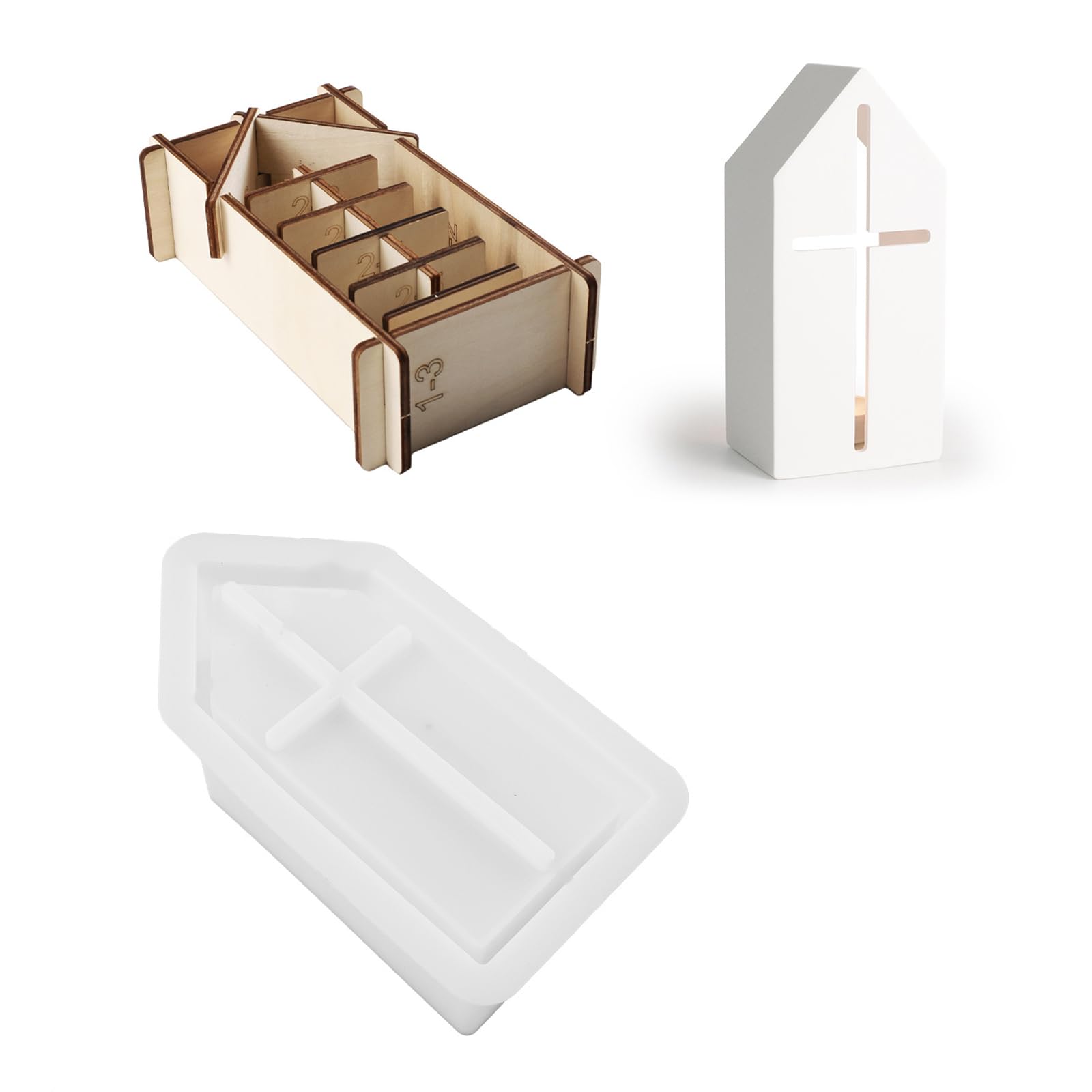 Tsophreniq Hollow House Stand Molds Hollow Candlestick for Making Candlestick Tealight Holder Room Decorations Crafting