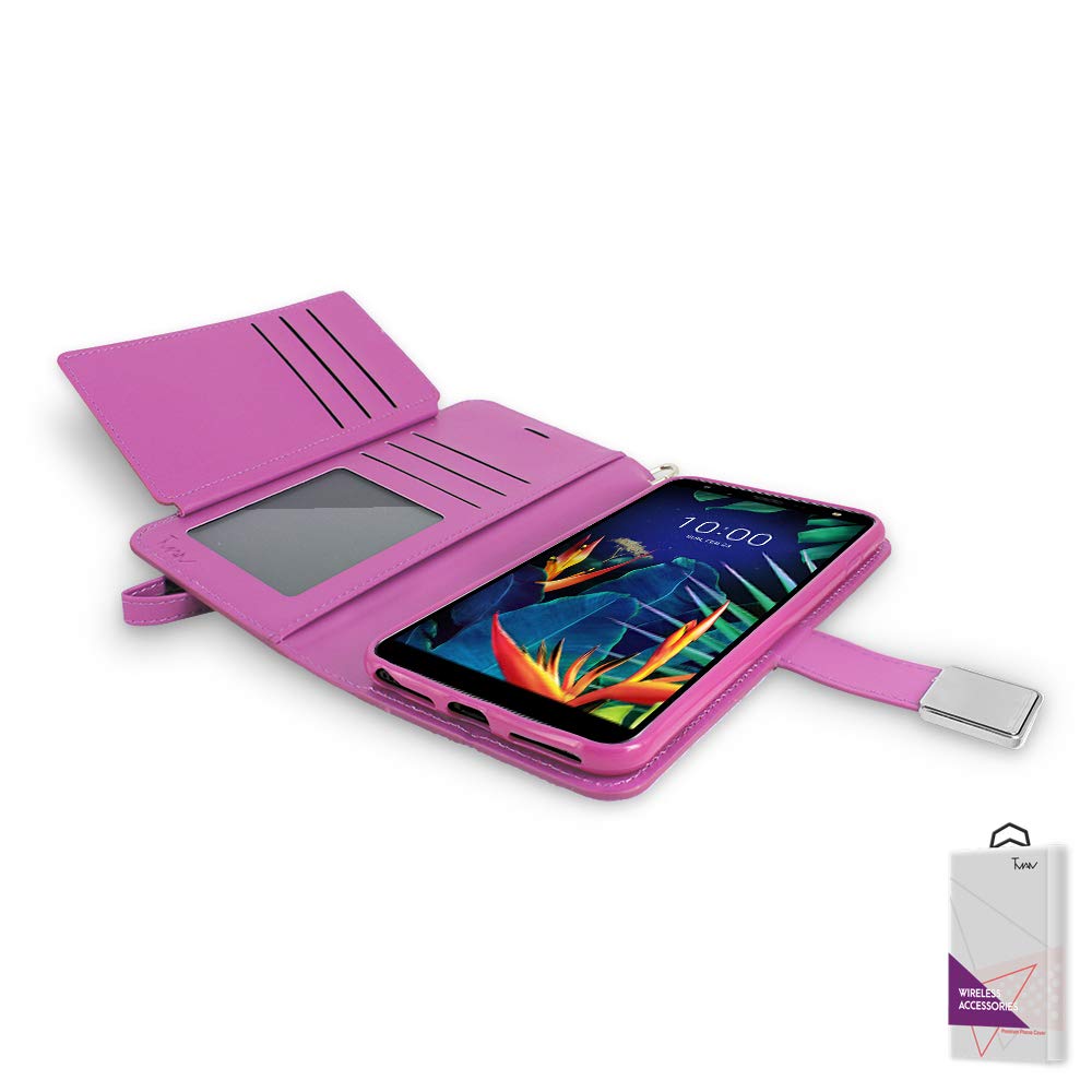 Funda Compatible Con LG K40, Funda Tapa Libro Movil De Cuero