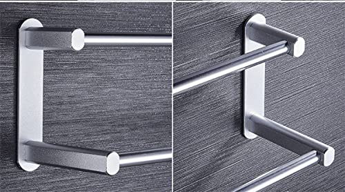 Porte-serviette de salle de bain mural double rail LWX en acier robuste