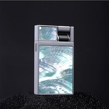Windproof Wide Torch Flame Cigar Lighter, Butane Refillable, Unique Rocker Ignition,for Camping/Candles,Gift for MenA1