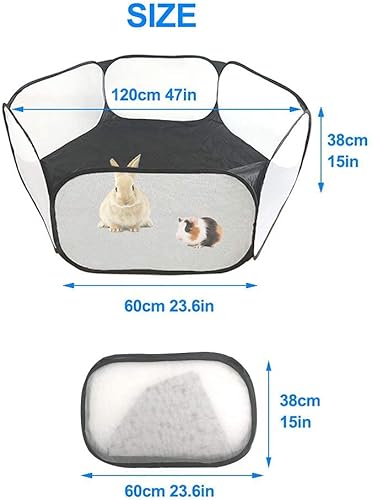 Miniatura 9 de Corralito para animales pequeños con almohadillas impermeables, forro reutilizable, parte inferior impermeable en ambos lados, apto para tienda de