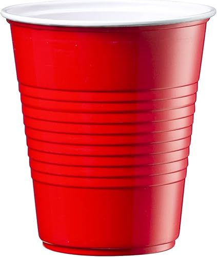Miniatura 2 de GUSTO 40 vasos rojos desechables de plástico de 12 onzas para fiestas y eventos y uso diario (paquete anteriormente cómodo)