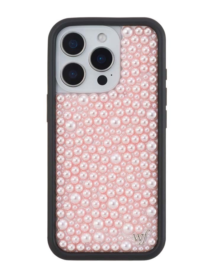 Image of Wildflower Cases - iPhone 16 Pro Compatible - Pearl - Pink | Impact-Certified 6.5 ft Drop Protection Case, Raised Protective Bumper, Cute Aesthetic Design, Women-Owned Small Business