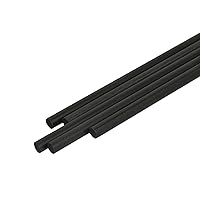Vista 4 de 5 varillas de fibra de carbono de 0.039 pulgadas de diámetro, barra esmerilada sólida de 1.57 pulgadas, utilizada para cometa, aviones de control