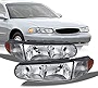 AKKON - For Buick Century/Regal OE Replacement Chrome Bezel Headlights Driver/Passenger Head Lamps Pair New