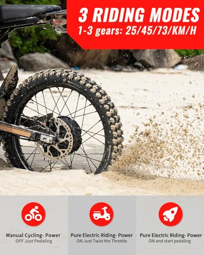 Image of Bootime GT73 / GT73 Pro Electric Dirt Bike for Adults Teens 3500W - 50 /37 MPH High-Speed, Dual Removable Battery(60V /48V)